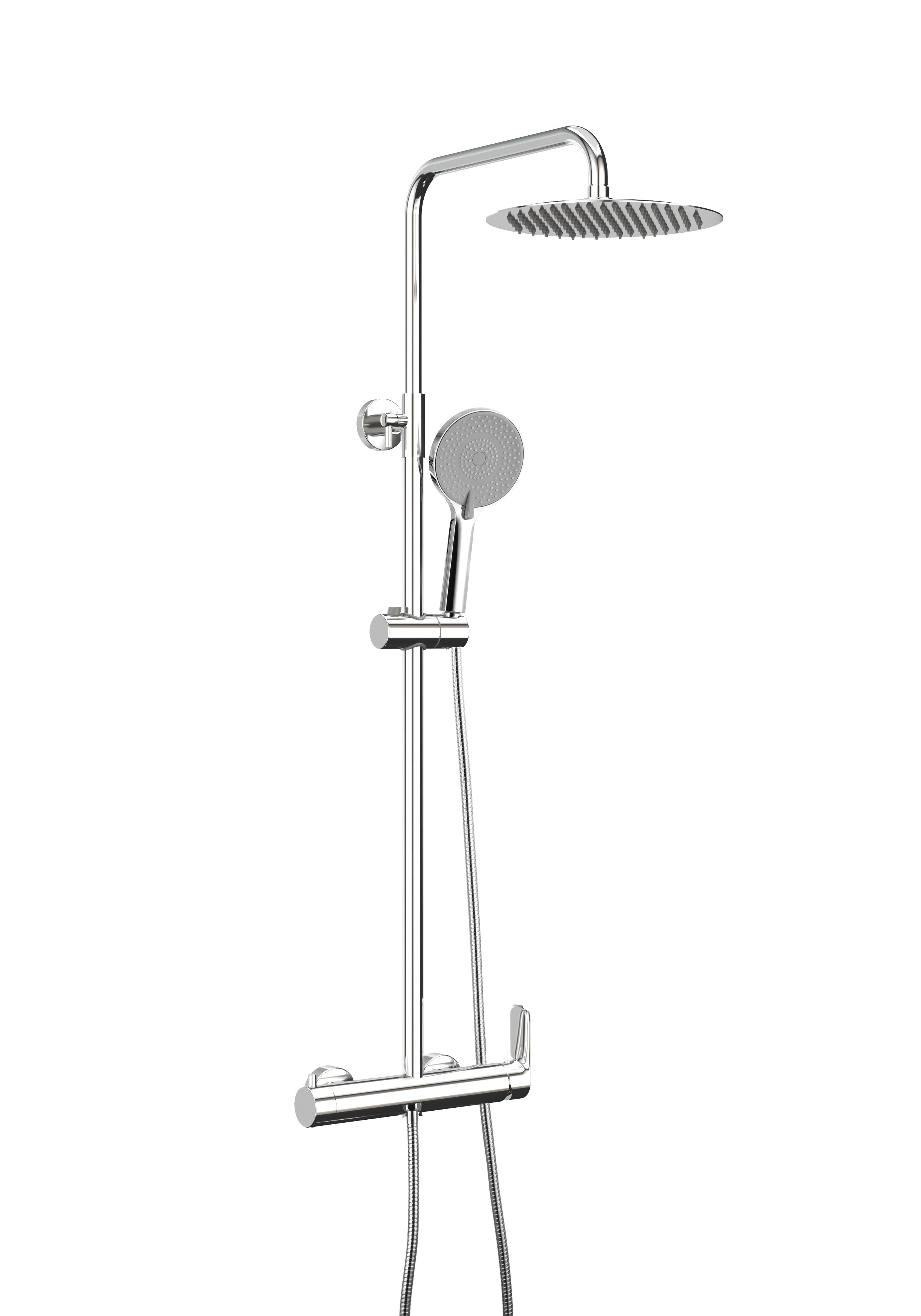 Coluna de Duche CASSIO Cromada Redonda - GME