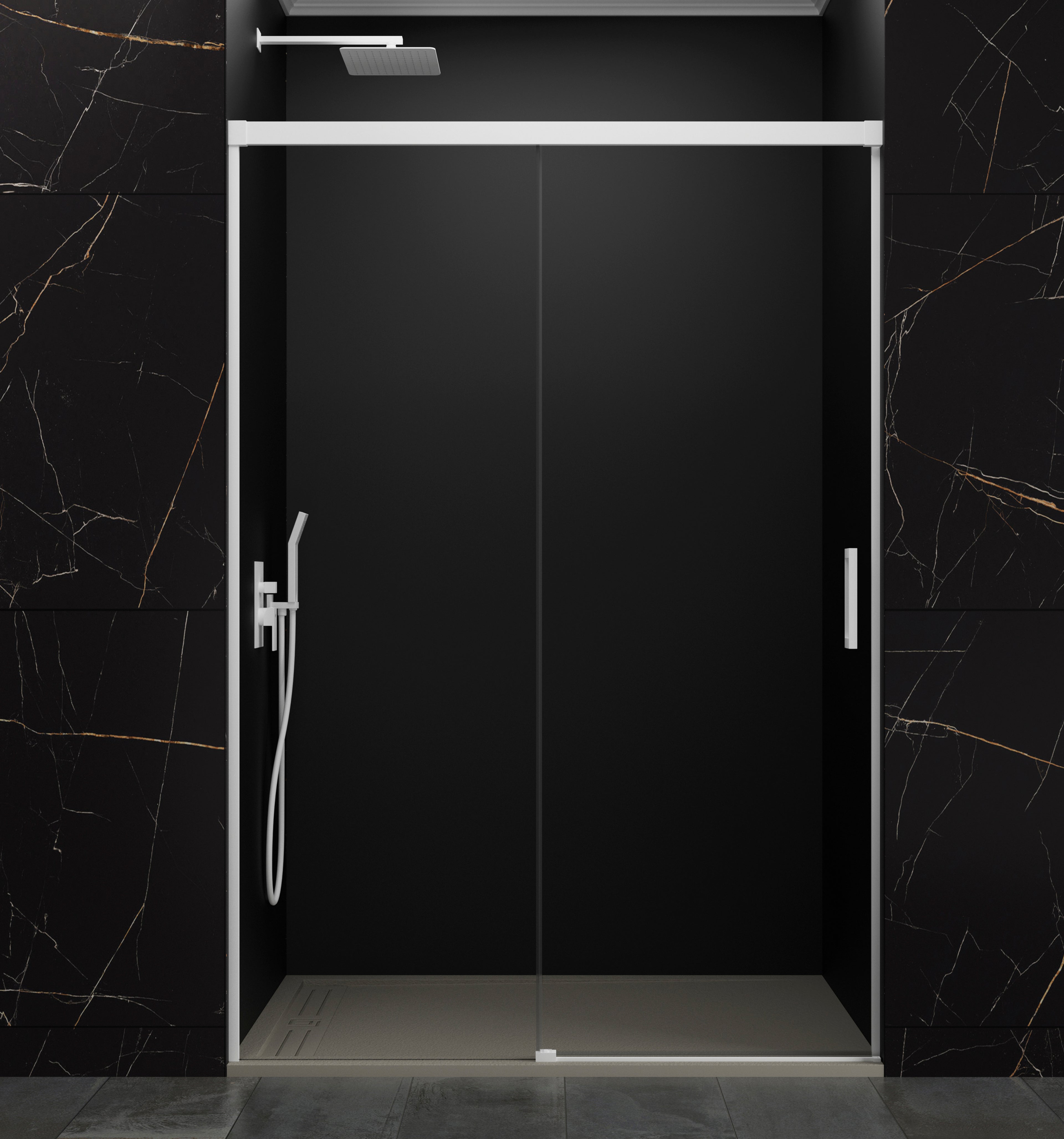 Resguardo de duche Frontal GME Basic Branco | Porta de Correr 6mm