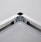 Resguardo de duche Angular GME Tandem Cromo | Fixo + Correr + Dobrável 6mm