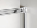 Resguardo de duche Angular GME Tandem Cromo | Fixo + Correr + Dobrável 6mm