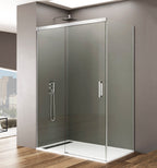 Resguardo de duche Frontal GME Basic Cromo com Vidro Lateral | Porta de Correr