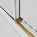 Resguardo de duche Frontal GME Twenty com Vidro Lateral Ouro | 6mm