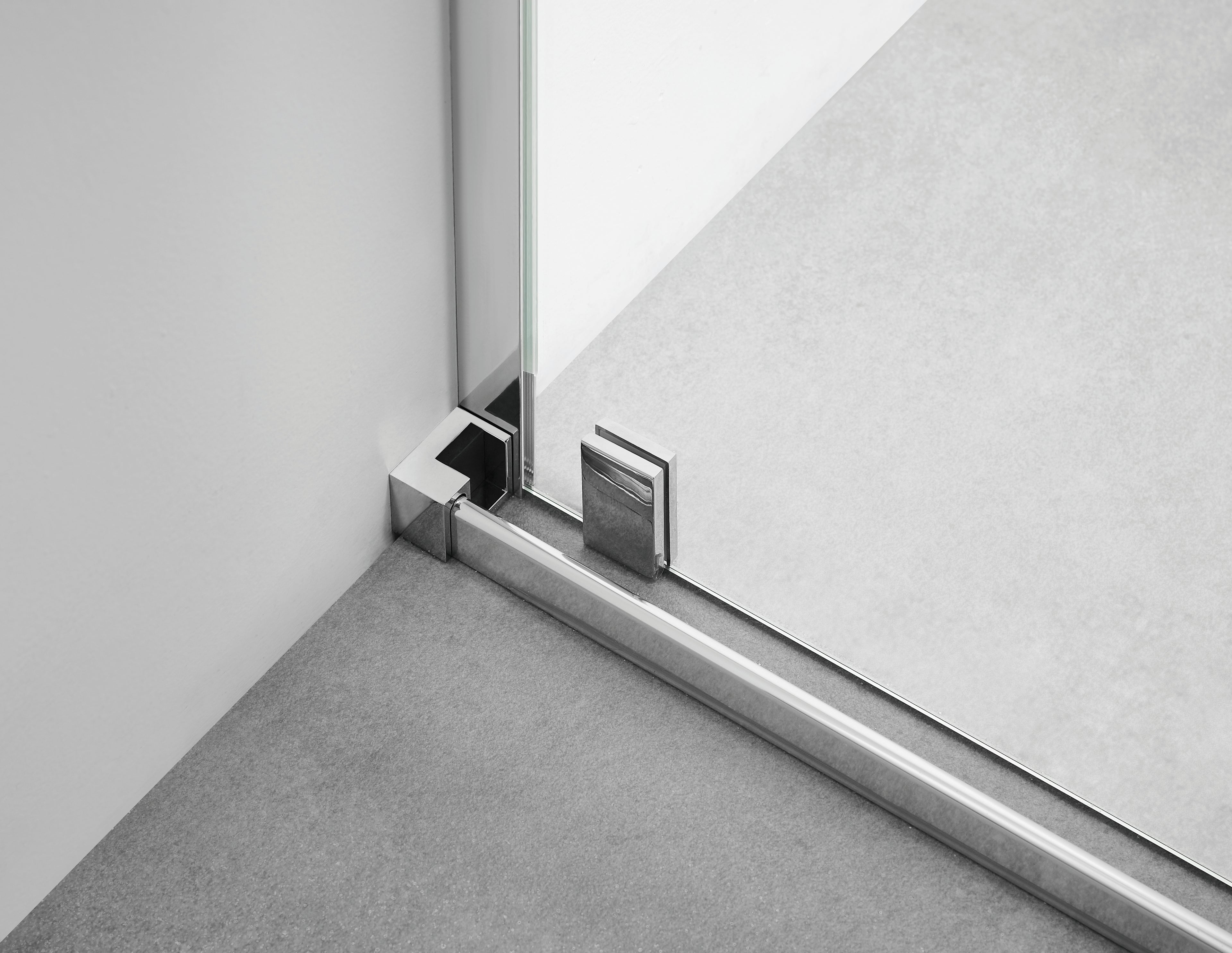 Resguardo de duche de Duche Frontal GME Vitro com Vidro Lateral Cromo | Lateral 8mm