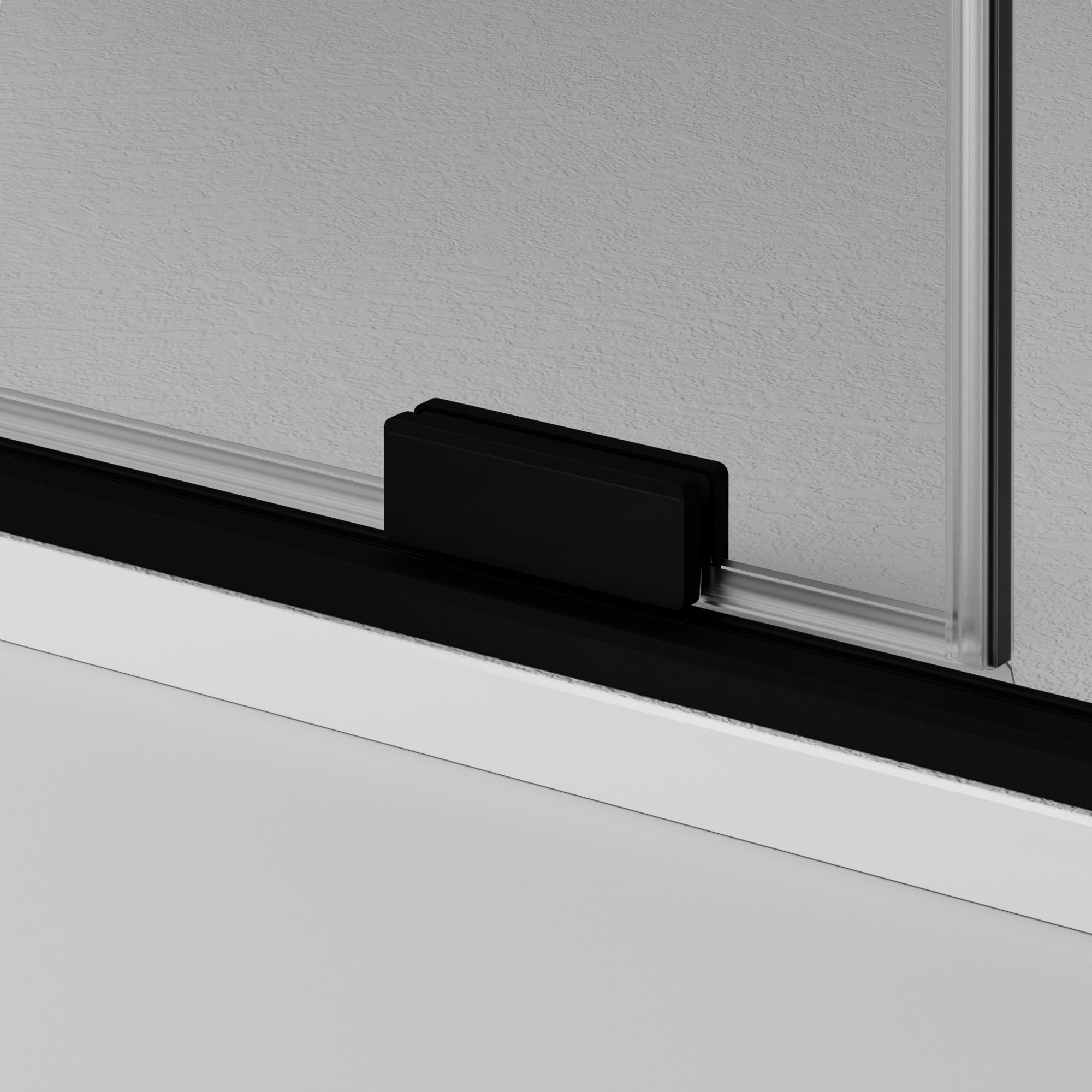 Resguardo de duche Frontal GME Kenna Transparente – Preto Mate | 8mm