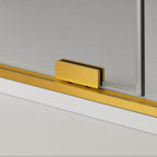 Resguardo de duche Frontal GME Kenna com Vidro Lateral | Ouro 8mm