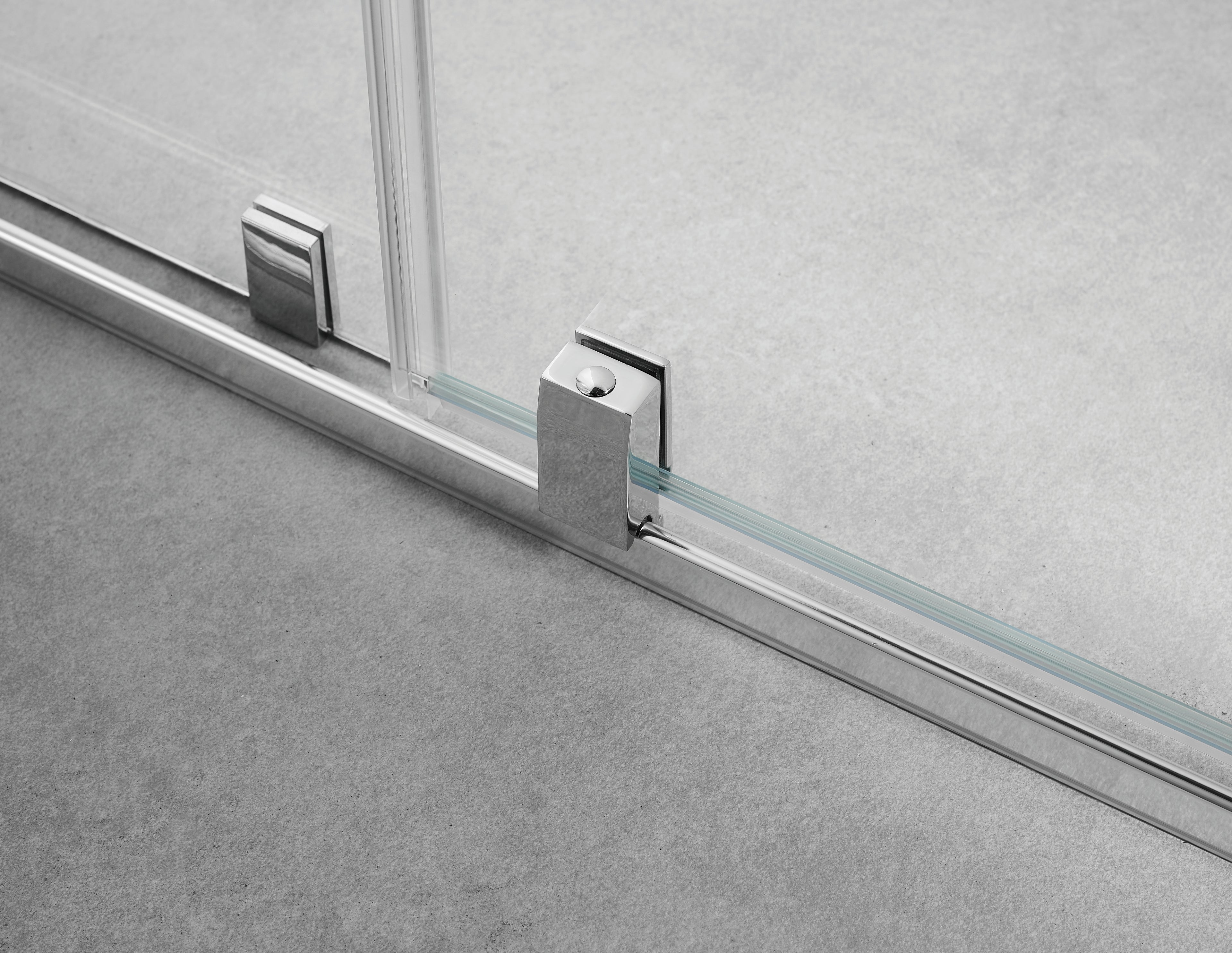 Resguardo de duche de Duche Frontal GME Vitro com Vidro Lateral Cromo | Lateral 8mm