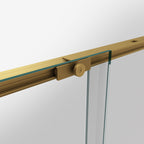Resguardo de duche Frontal GME Twenty com Vidro Lateral Ouro | 6mm