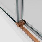 Resguardo de duche Frontal GME Twenty com Vidro Lateral Cobre | 6mm