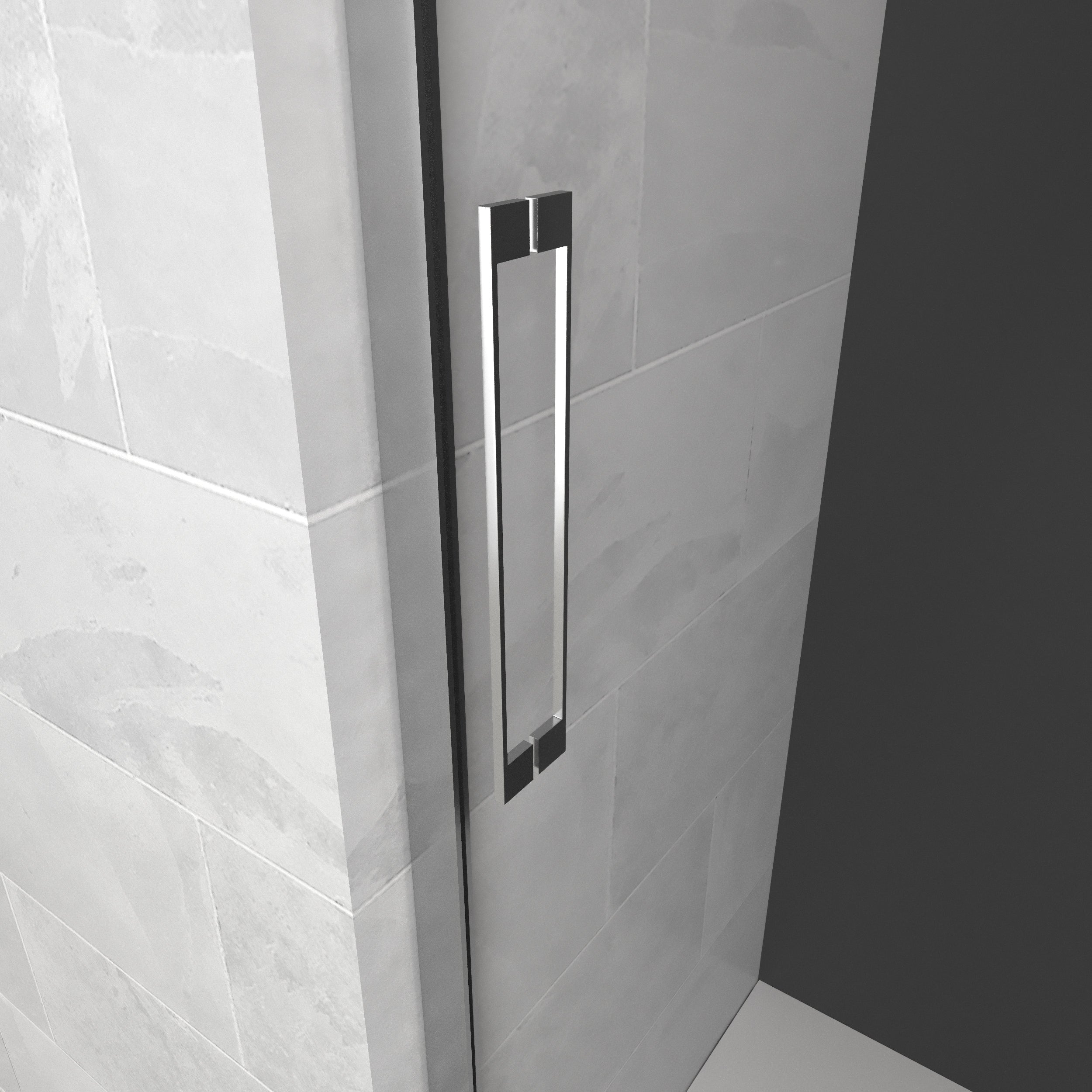Resguardo de duche Frontal GME Trio Cromo | 3 Folhas 6mm
