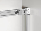 Resguardo de duche Frontal GME Basic Cromo com Vidro Lateral | Porta de Correr