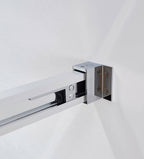 Resguardo de duche Frontal GME Basic Cromo com Vidro Lateral | Porta de Correr