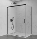 Resguardo de duche Frontal GME Basic com Vidro Lateral Preto | Porta de Correr