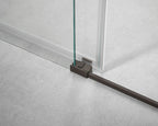 Resguardo de duche Frontal GME Basic com Vidro Lateral Titanio | Porta de Correr