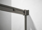 Resguardo de duche Frontal GME Basic com Vidro Lateral Titanio | Porta de Correr