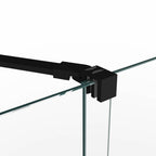 Resguardo de duche Frontal GME Kenna com Vidro Lateral | Negro 8mm