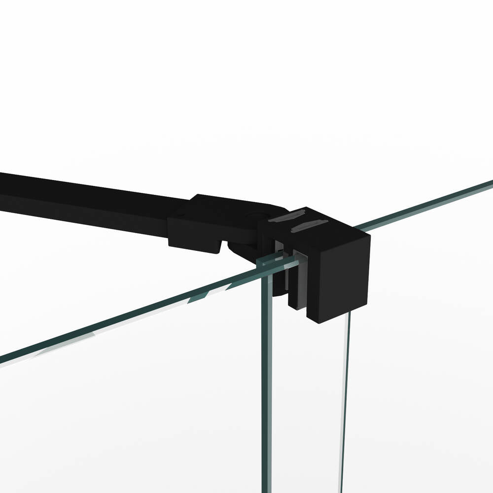 Resguardo de duche Frontal GME Kenna Transparente – Preto Mate | 8mm