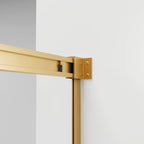 Resguardo de duche Frontal GME Basic Ouro com Vidro Lateral | Porta de Correr