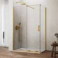 Resguardo de duche Frontal GME Kenna com Vidro Lateral | Ouro 8mm