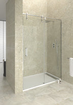 Resguardo de duche Frontal GME Moving Cromo | Inox com Porta de Correr 8mm