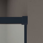 Resguardo de duche Frontal GME Basic com Vidro Lateral Preto | Porta de Correr