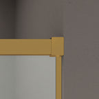 Resguardo de duche Frontal GME Basic Ouro com Vidro Lateral | Porta de Correr
