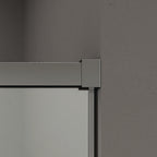 Resguardo de duche Frontal GME Basic com Vidro Lateral Titanio | Porta de Correr