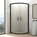 Resguardo de duche Semicircular GME Prestige Titan Preto Mate | Duche 6 e 8mm