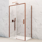 Resguardo de duche Frontal GME Twenty com Vidro Lateral Cobre | 6mm