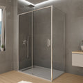 Resguardo de duche Frontal GME Twenty com Vidro Lateral Cromado | 6mm
