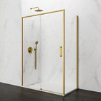 Resguardo de duche Frontal GME Twenty com Vidro Lateral Ouro | 6mm